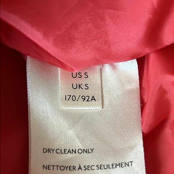 Anthropologie Maeve Coral/Pink Longline Cinched Puffer Jacket Coat Size Small - Picture 8 of 12